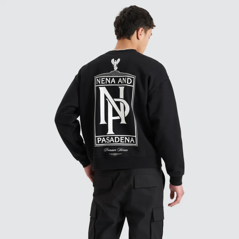 Wright Heavy Box Fit Sweater Jet Black sold by Neverland