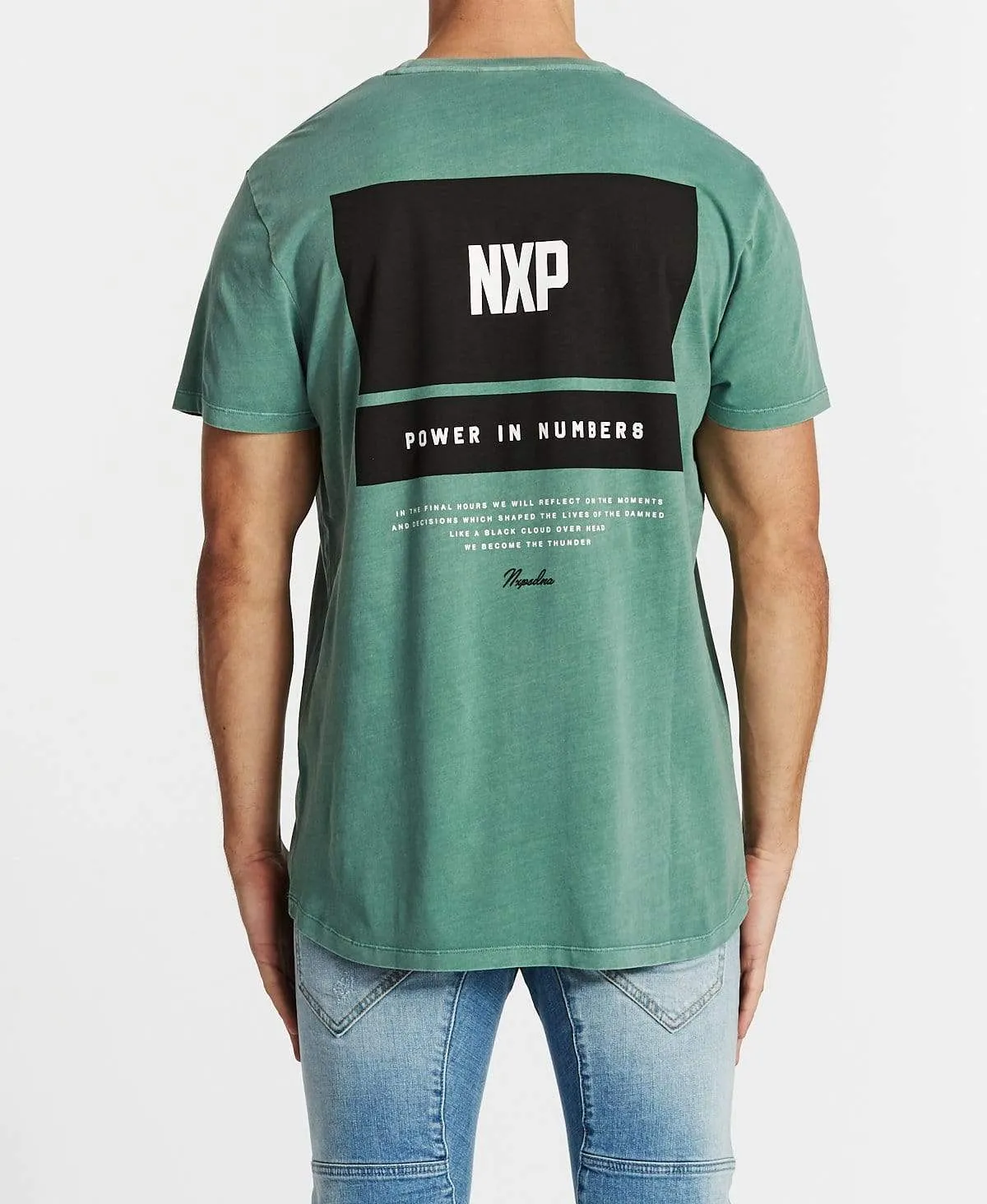 Final Hours Scoop Back T-Shirt Pigment Teal sold by Neverland