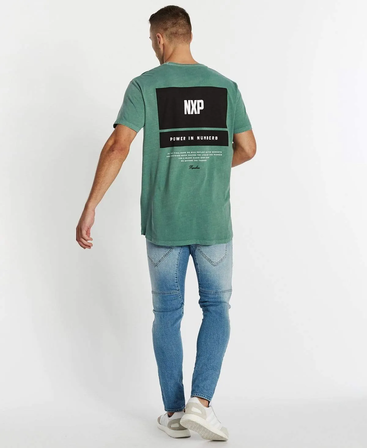 Final Hours Scoop Back T-Shirt Pigment Teal sold by Neverland product image thumbnail 5