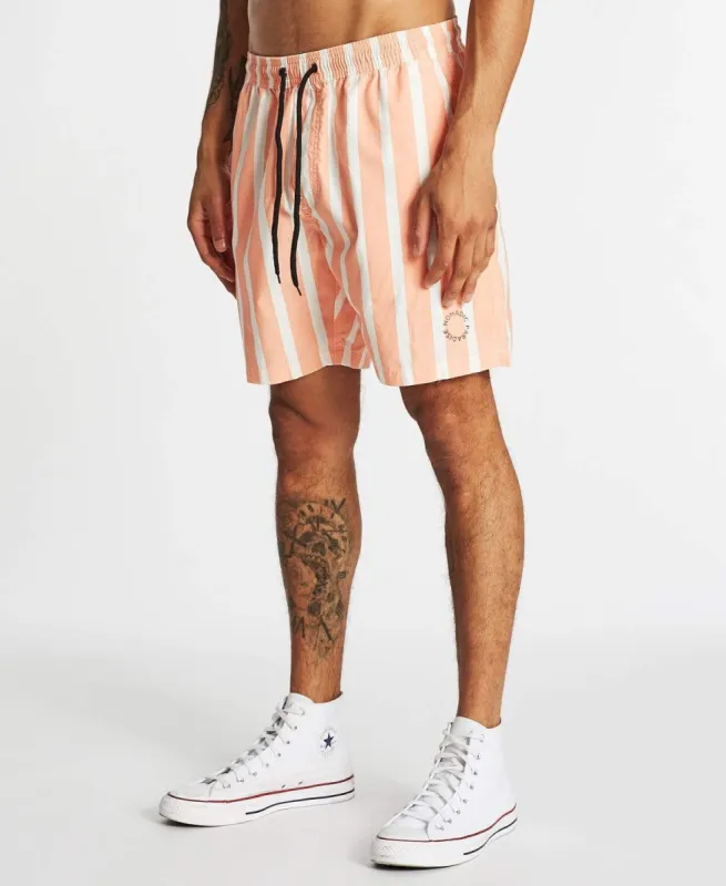 Roosavelt Beach Short Papaya/White Stripe sold by Neverland