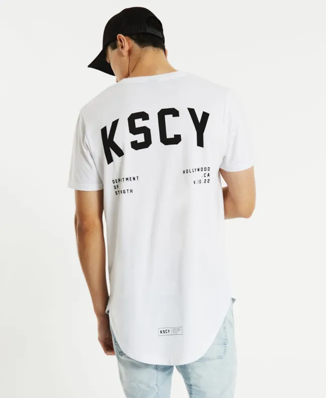 Deny Dual Curved T-Shirt White sold by Neverland