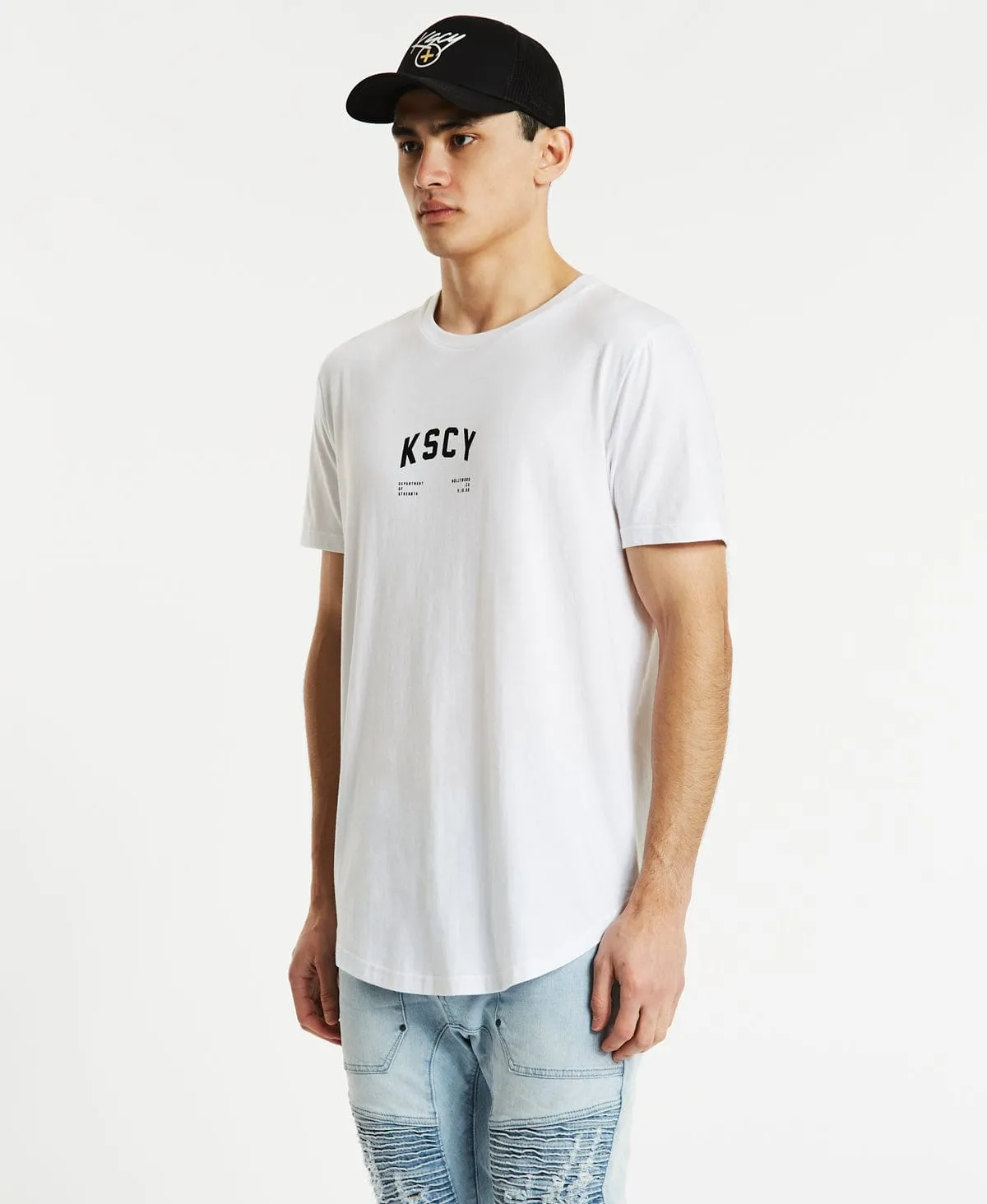 Deny Dual Curved T-Shirt White sold by Neverland product image thumbnail 5