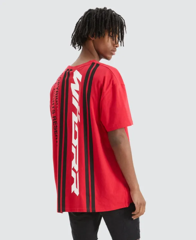 Back off Box Fit T-Shirt Red sold by Neverland