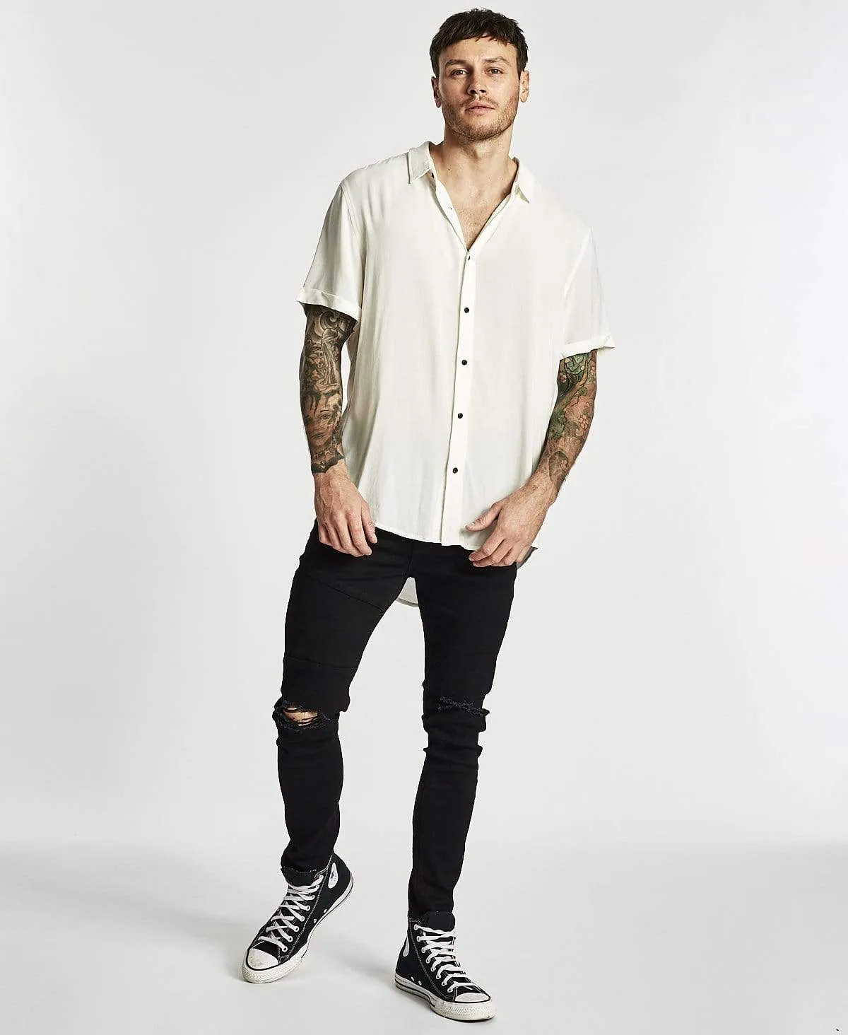Drift Standard Short Sleeve Shirt White sold by Neverland product image thumbnail 4