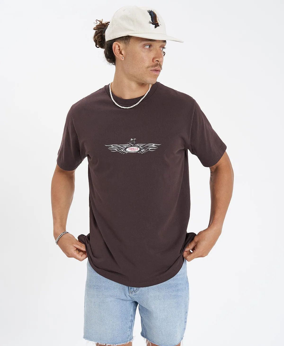 Laid Back Merch Fit T-Shirt Brown sold by Neverland