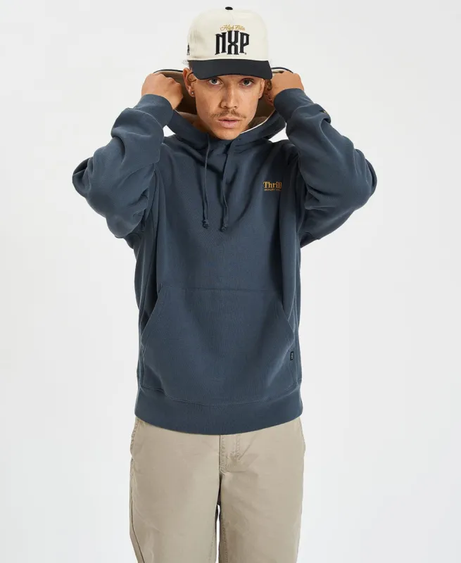 Thrills Union Slouch Pull On Hoodie Petrol Blue sold by Neverland