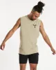 Crowd Scoop Back Muscle Tee Pigment Light Taupe sold by Neverland
