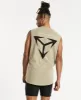 Crowd Scoop Back Muscle Tee Pigment Light Taupe sold by Neverland