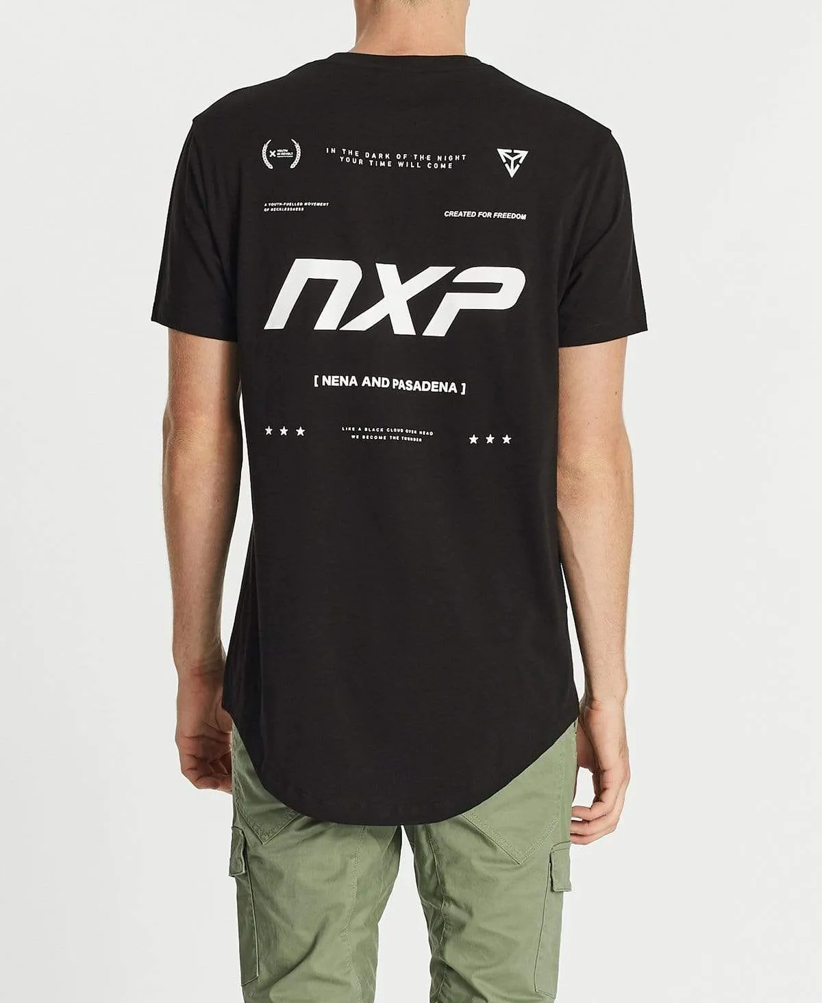 Time Cape Back T-Shirt Jet Black sold by Neverland