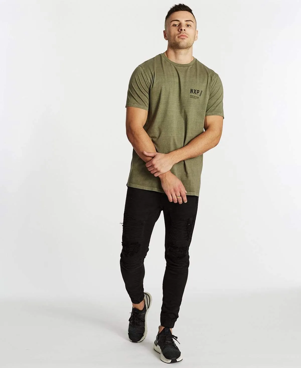 Vision Scoop Back T-Shirt Pigment Khaki sold by Neverland product image thumbnail 4