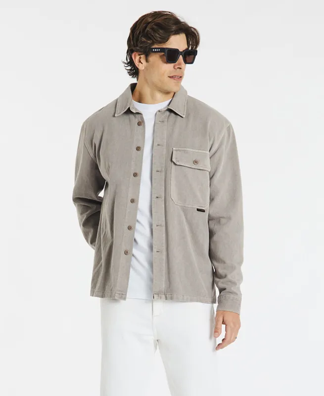 Boxcar Over Shirt Pigment Mocha Neutral sold by Neverland
