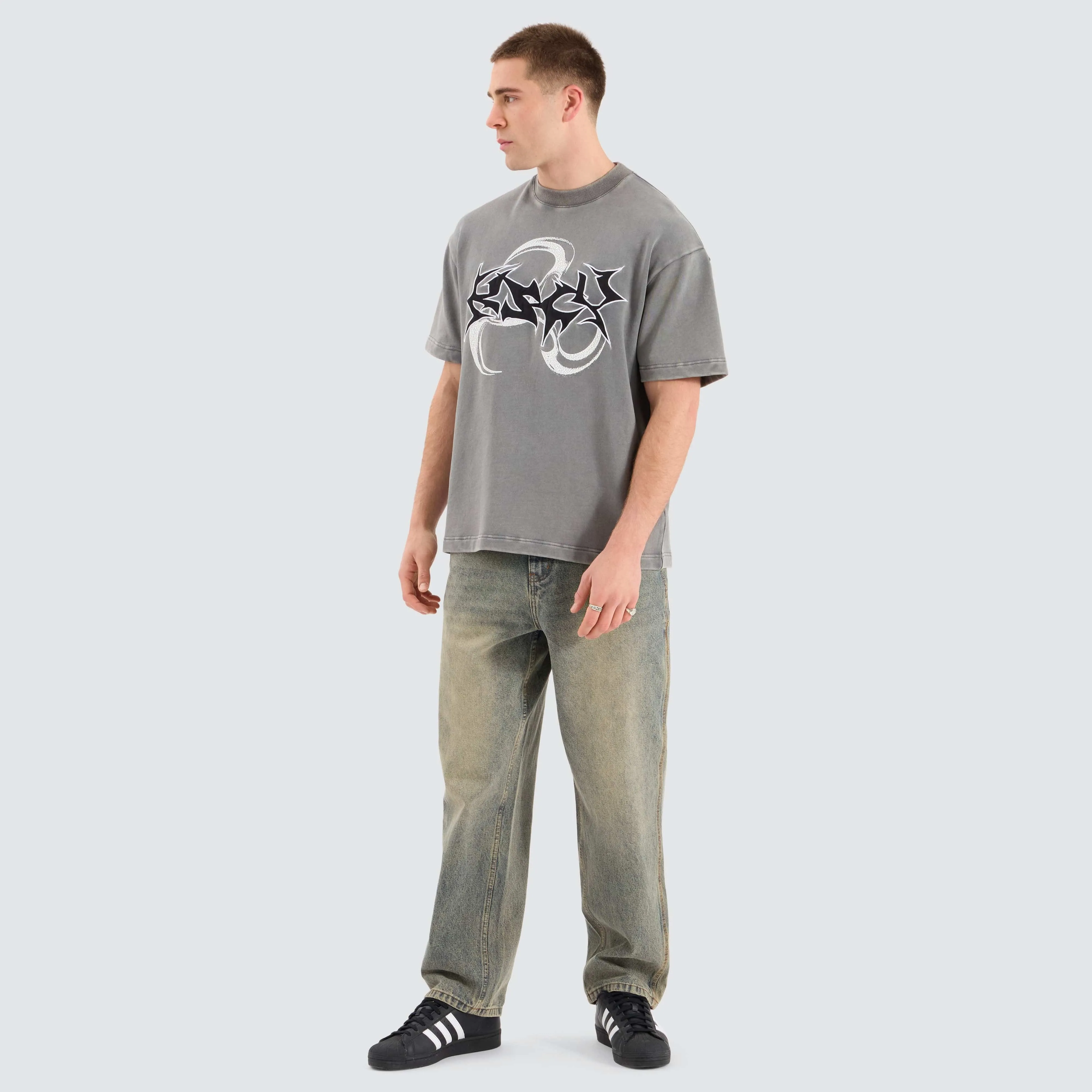 Tumble Loopback Street Tee Acid Charcoal sold by Neverland product image thumbnail 4