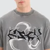 Tumble Loopback Street Tee Acid Charcoal sold by Neverland
