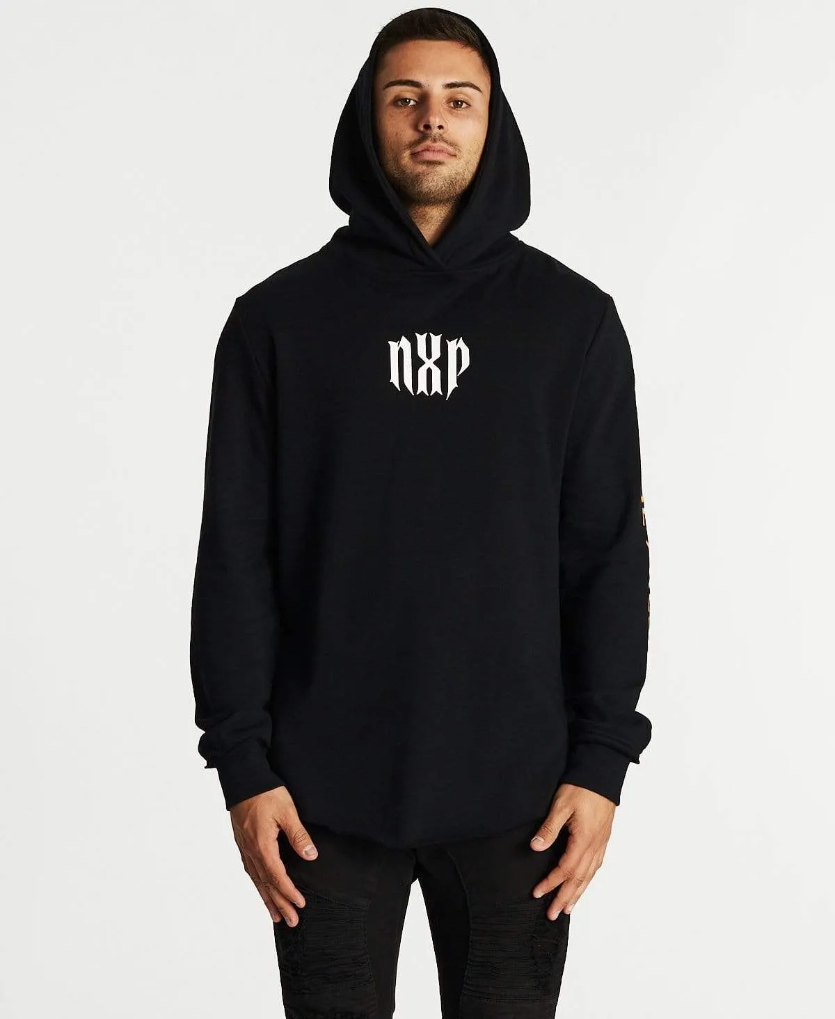 Denial Dual Curved Hoodie Jet Black sold by Neverland product image thumbnail 5