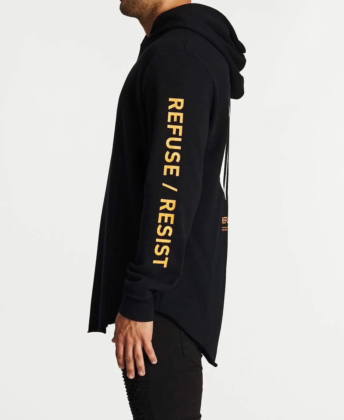 Denial Dual Curved Hoodie Jet Black sold by Neverland product image thumbnail 3