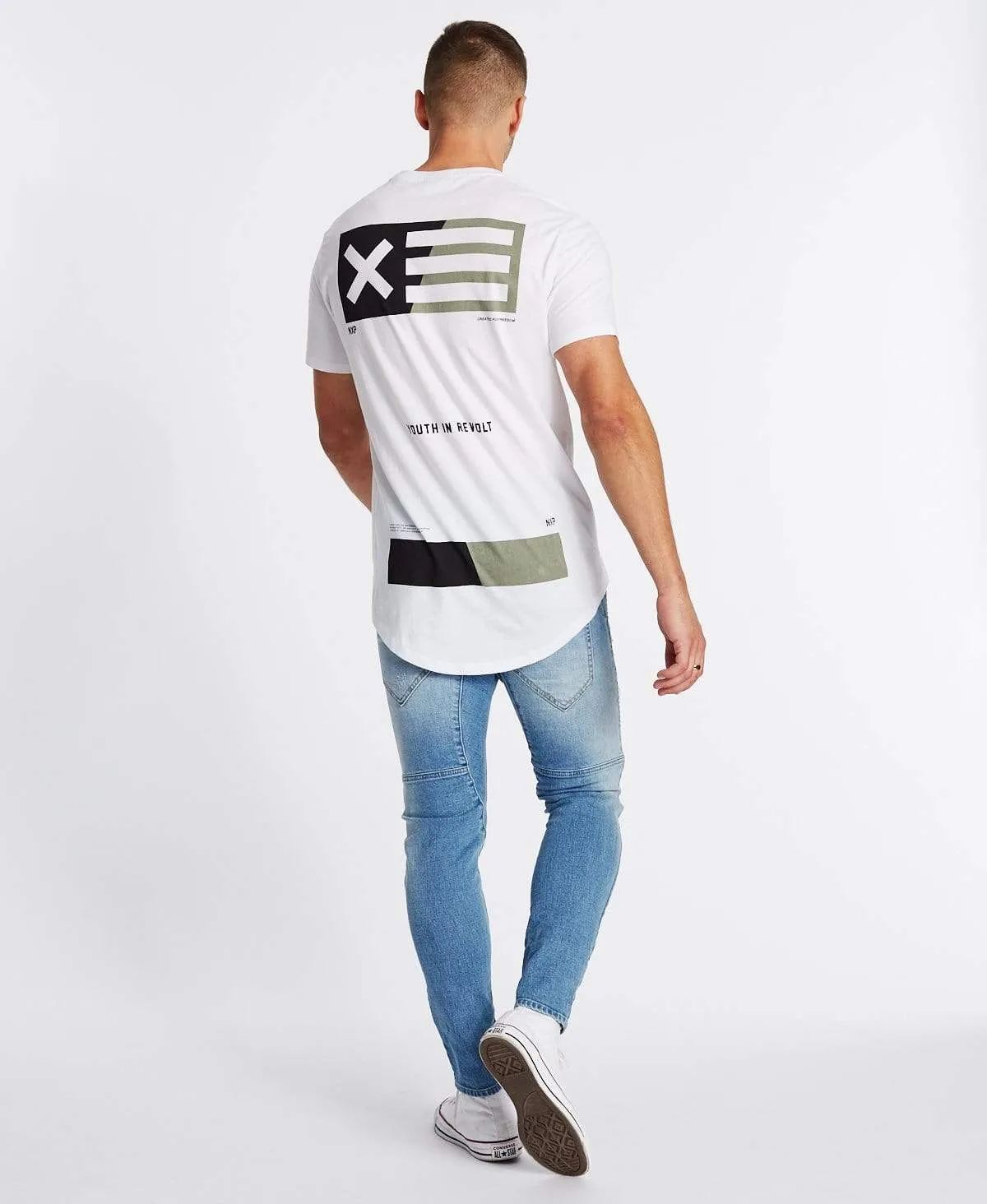 Revolt Cape Back T-Shirt White sold by Neverland product image thumbnail 4