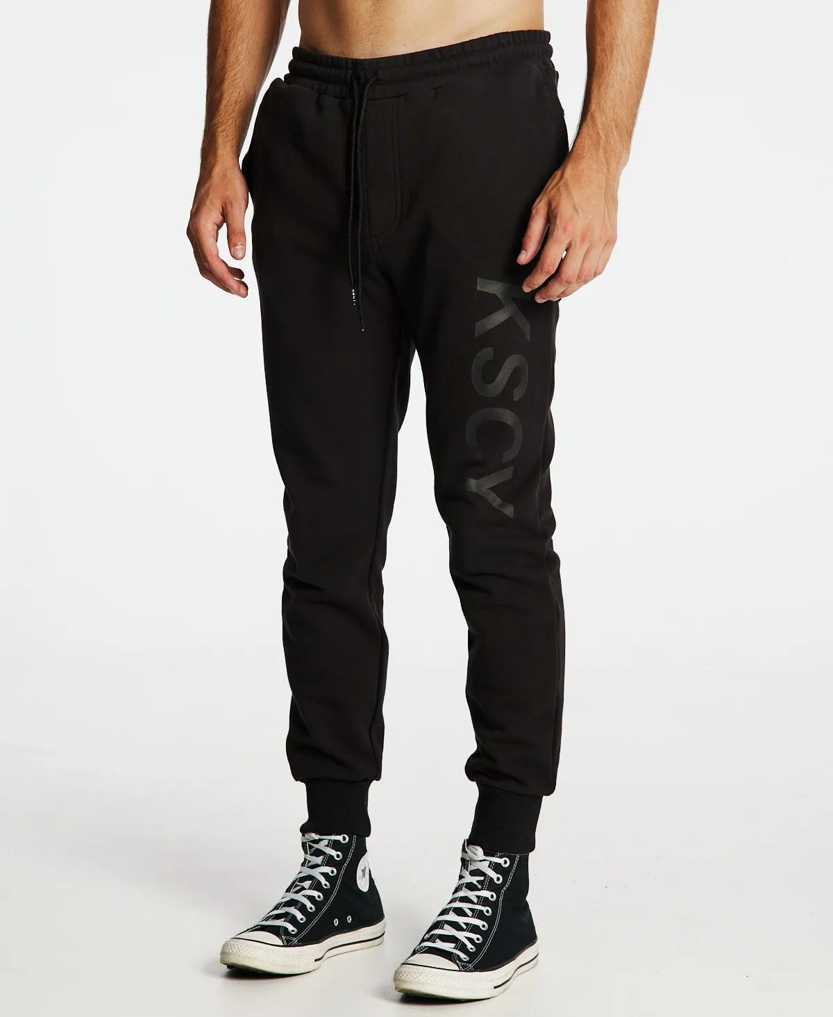 Void Track Pants Jet Black sold by Neverland