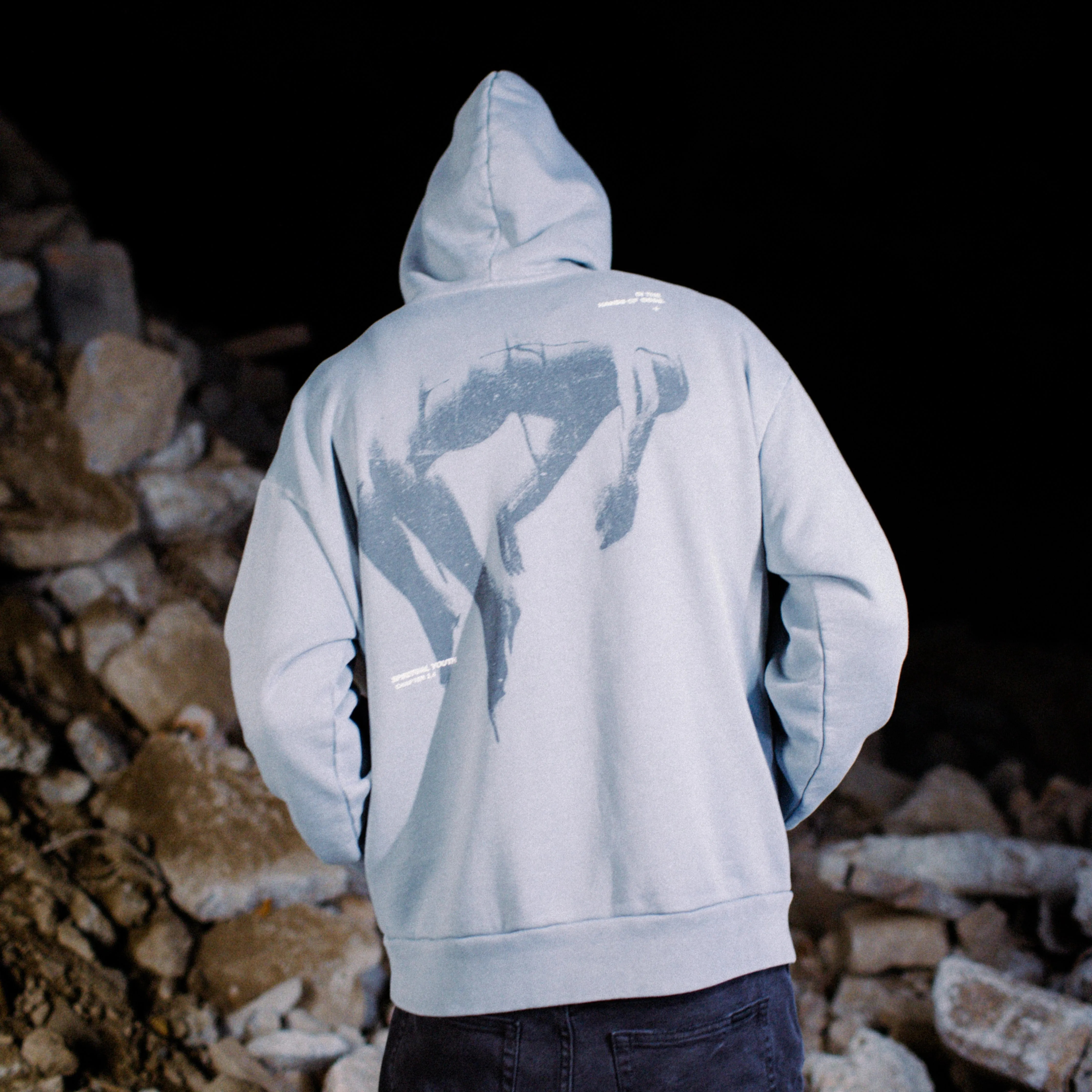 Faded Heavy Relaxed Hoodie Pigment Ultimate Grey sold by Neverland product image thumbnail 2