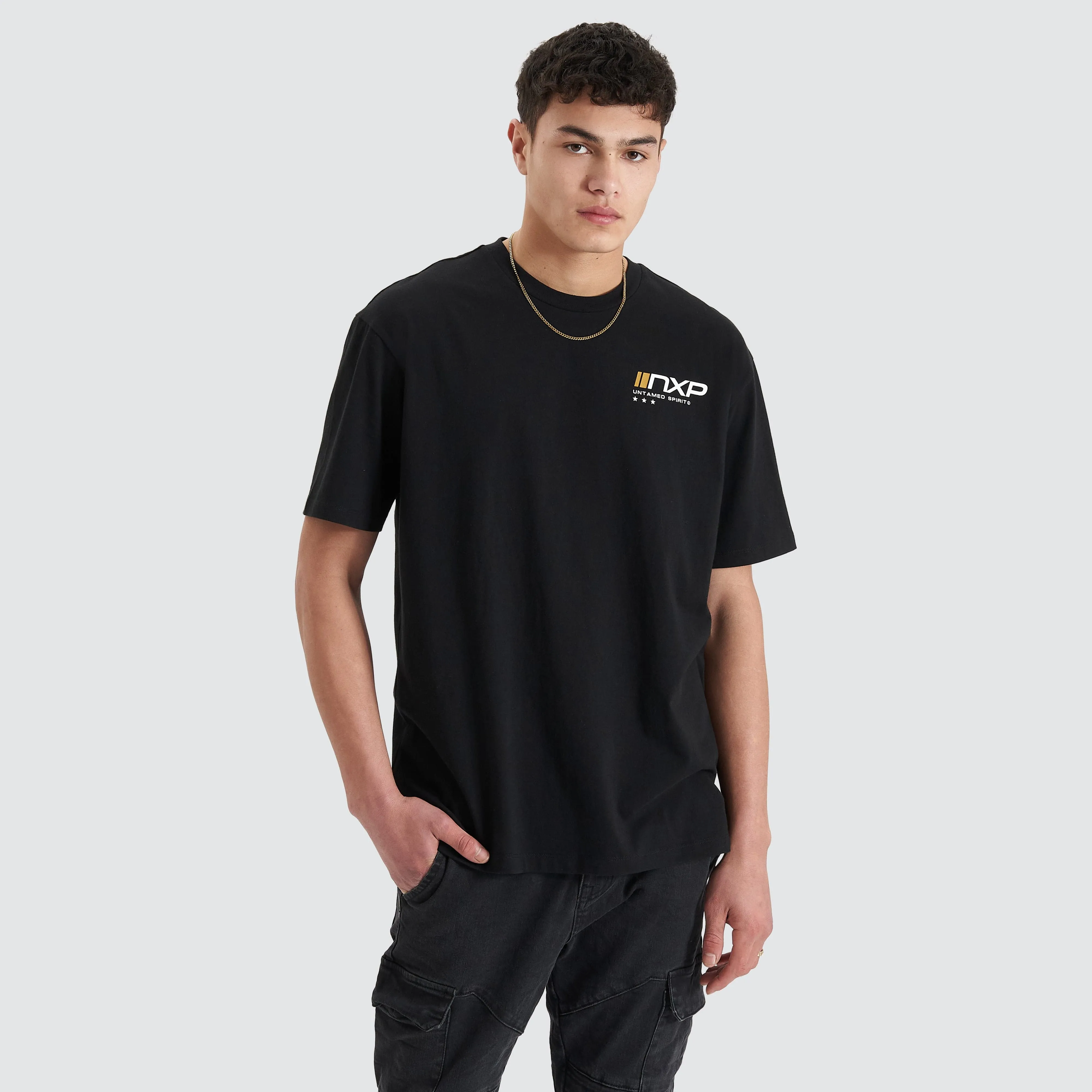 Dynamic Heavy Box Fit Tee Jet Black sold by Neverland product image thumbnail 3
