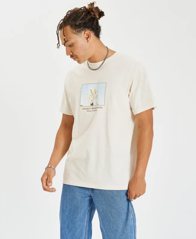 Deadly Beautiful Merch Fit T-Shirt Heritage White sold by Neverland