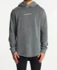 Life Line Dual Curved Hoodie Pigment Charcoal sold by Neverland