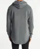 Life Line Dual Curved Hoodie Pigment Charcoal sold by Neverland
