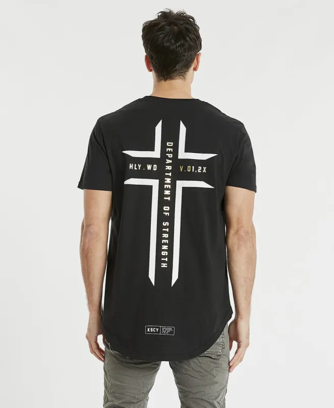 Louden Dual Curved T-Shirt Jet Black sold by Neverland