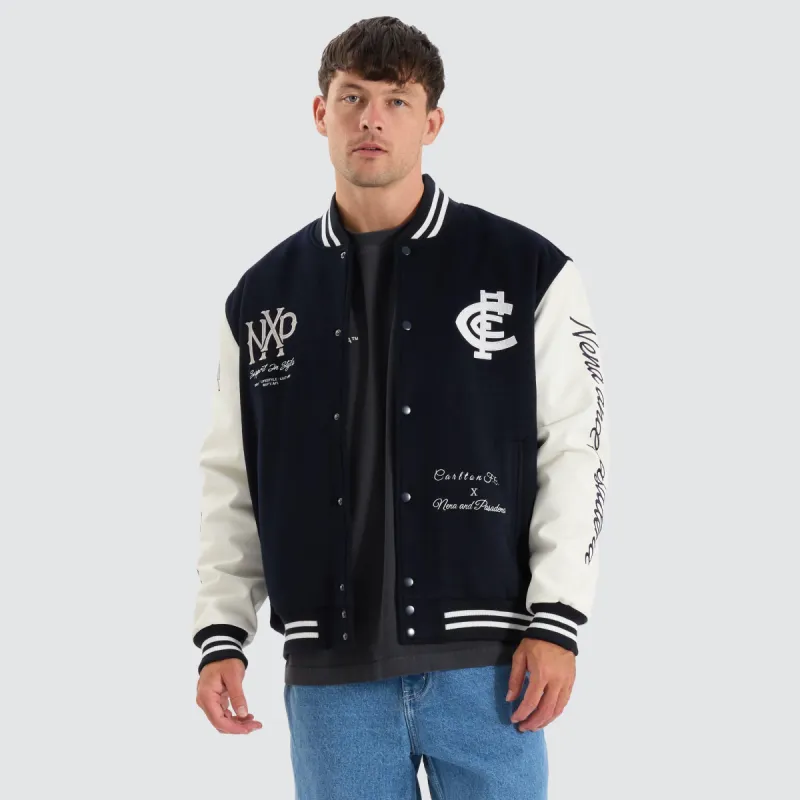 Carlton Blues AFL Varsity Jacket Navy sold by Neverland
