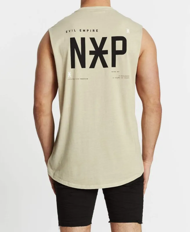 Empire Scoop Back Muscle Tee Pigment Sand sold by Neverland