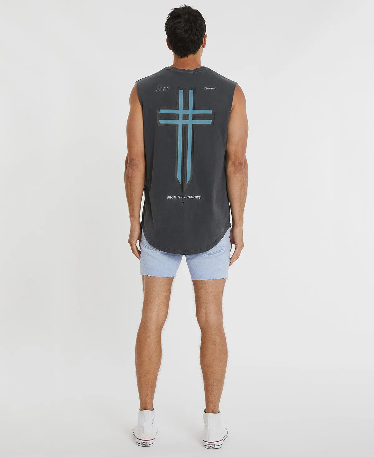 Revolver Dual Curved Muscle Tee Pigment Asphalt sold by Neverland product image thumbnail 5