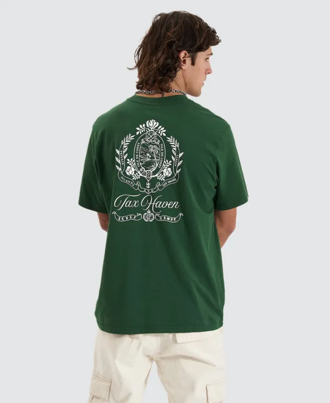 Tax Haven T-Shirt Dark Green made by Neverland