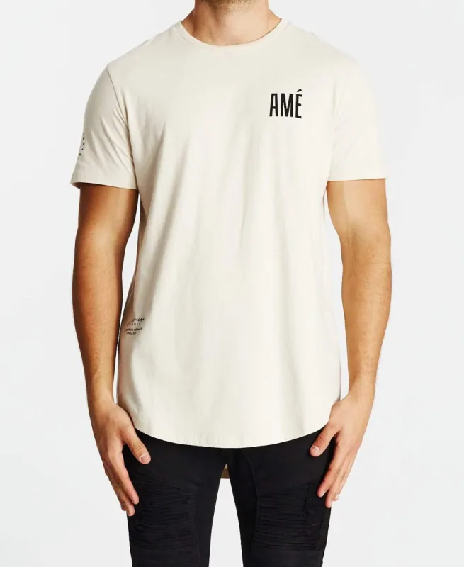 A La Fin Dual Curved T-Shirt Sand sold by Neverland