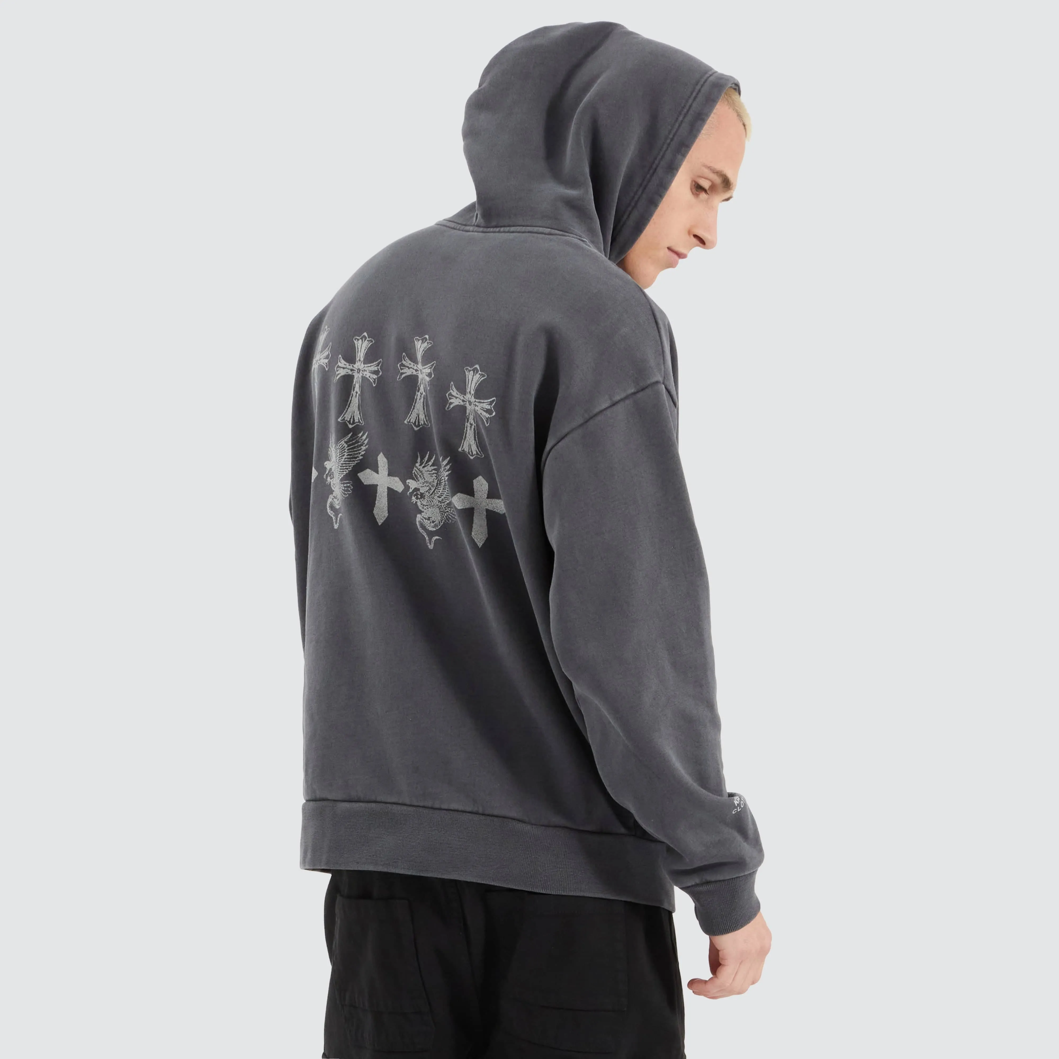 Last Frontier Heavy Relaxed Hoodie Pigment Asphalt sold by Neverland product image thumbnail 5