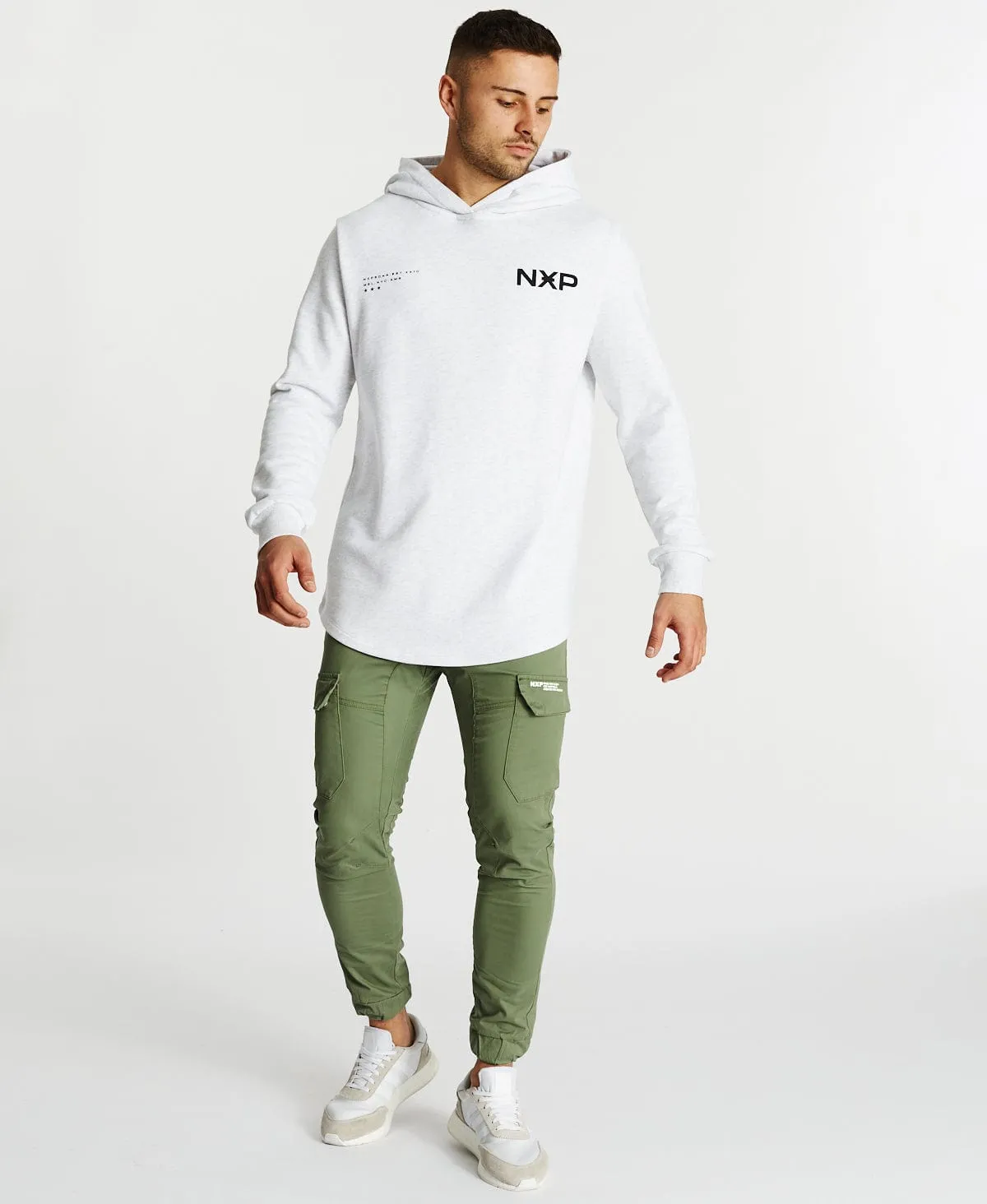 Shades Dual Curved Hoodie Snow Marle sold by Neverland product image thumbnail 4