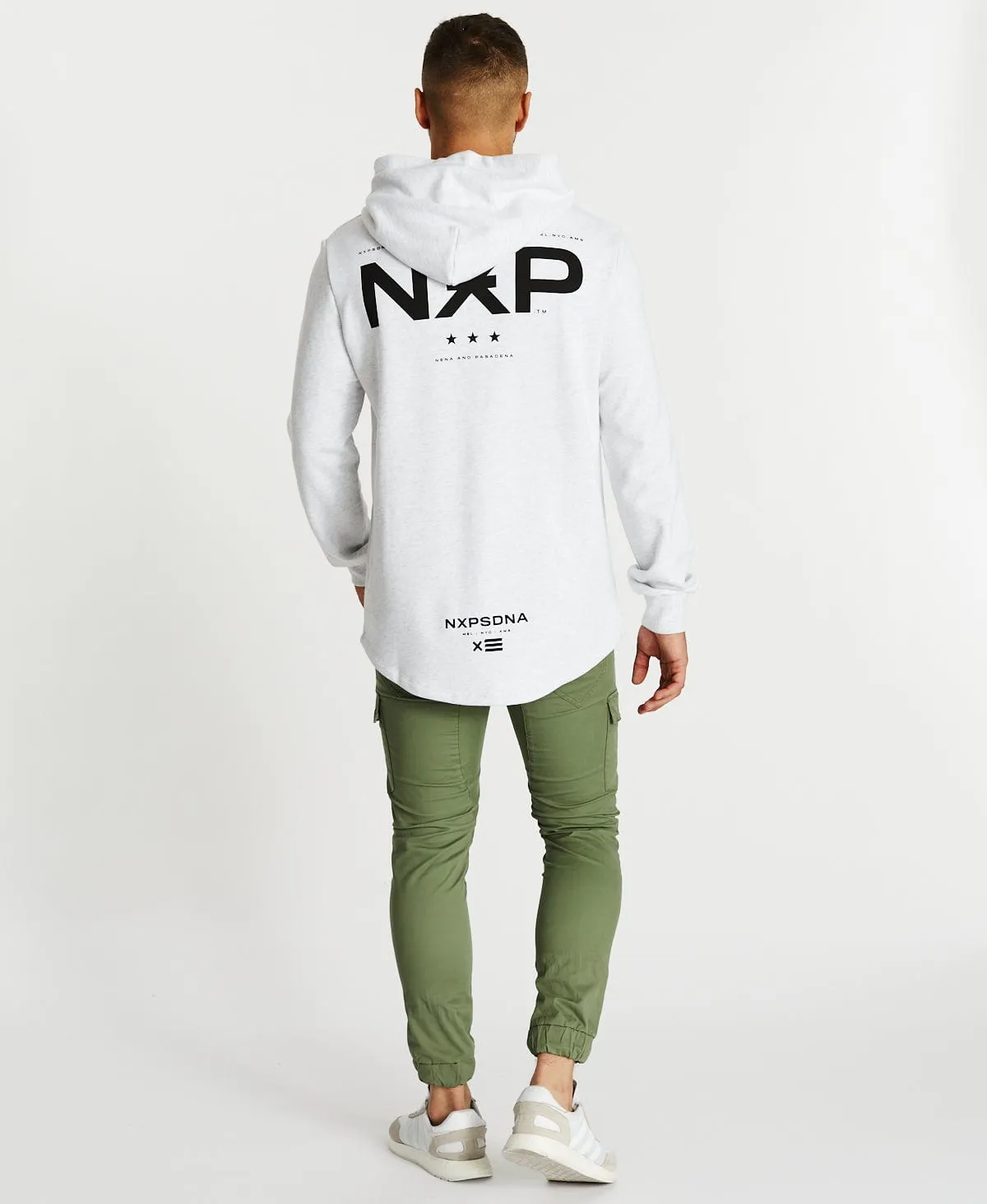 Shades Dual Curved Hoodie Snow Marle sold by Neverland product image thumbnail 5
