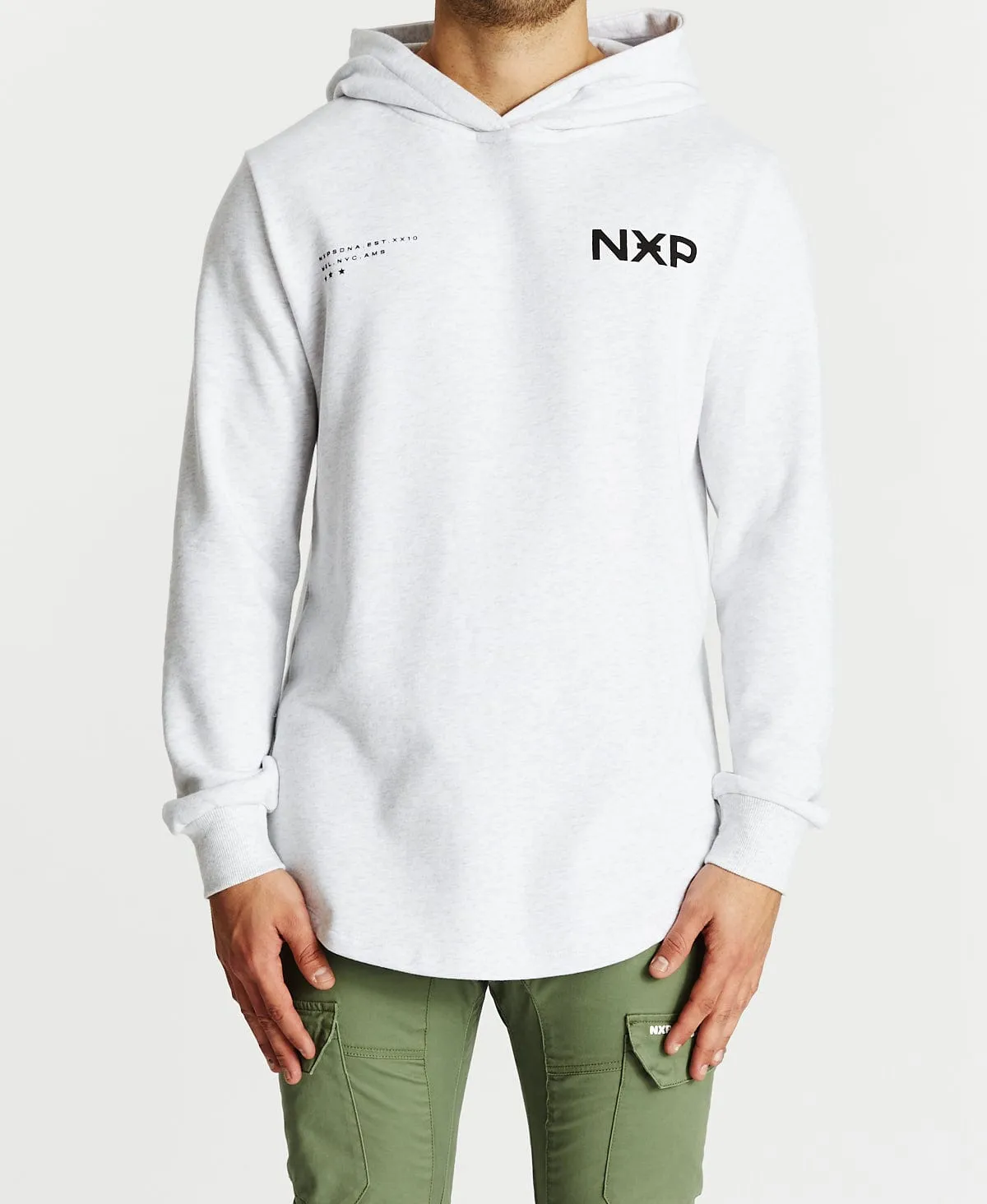 Shades Dual Curved Hoodie Snow Marle sold by Neverland product image thumbnail 2