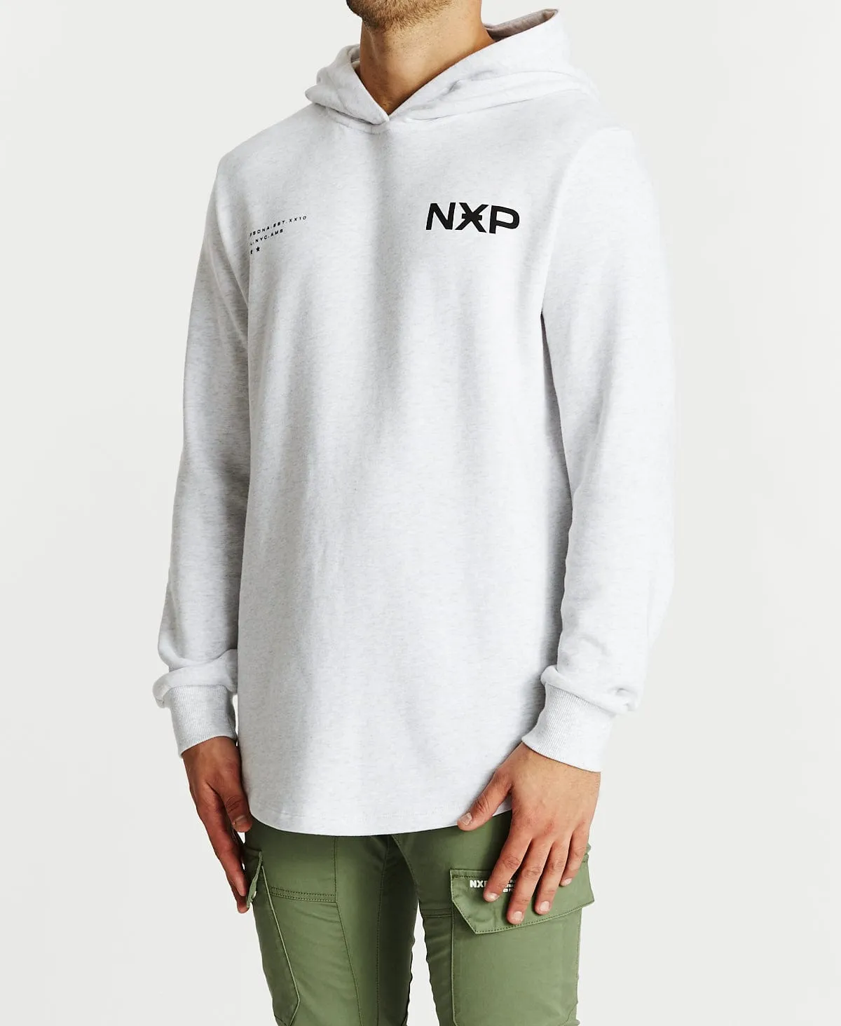 Shades Dual Curved Hoodie Snow Marle sold by Neverland product image thumbnail 3
