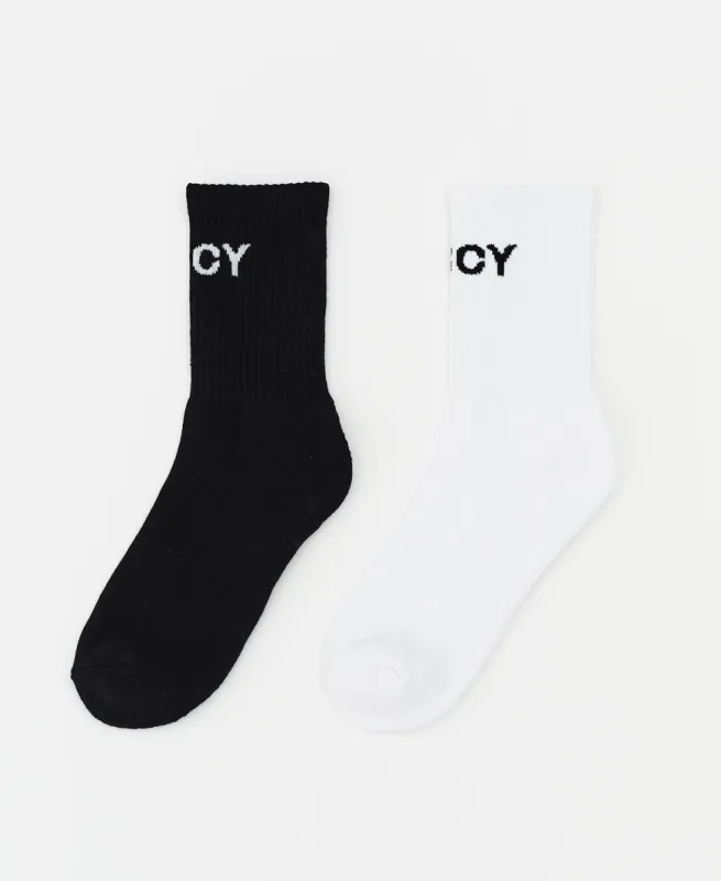 Lost 2 Pack Mid Sock Multi Colour sold by Neverland