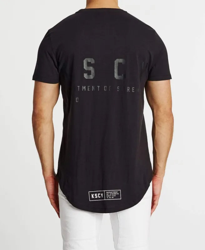 Union Dual Curved T-Shirt Jet Black sold by Neverland