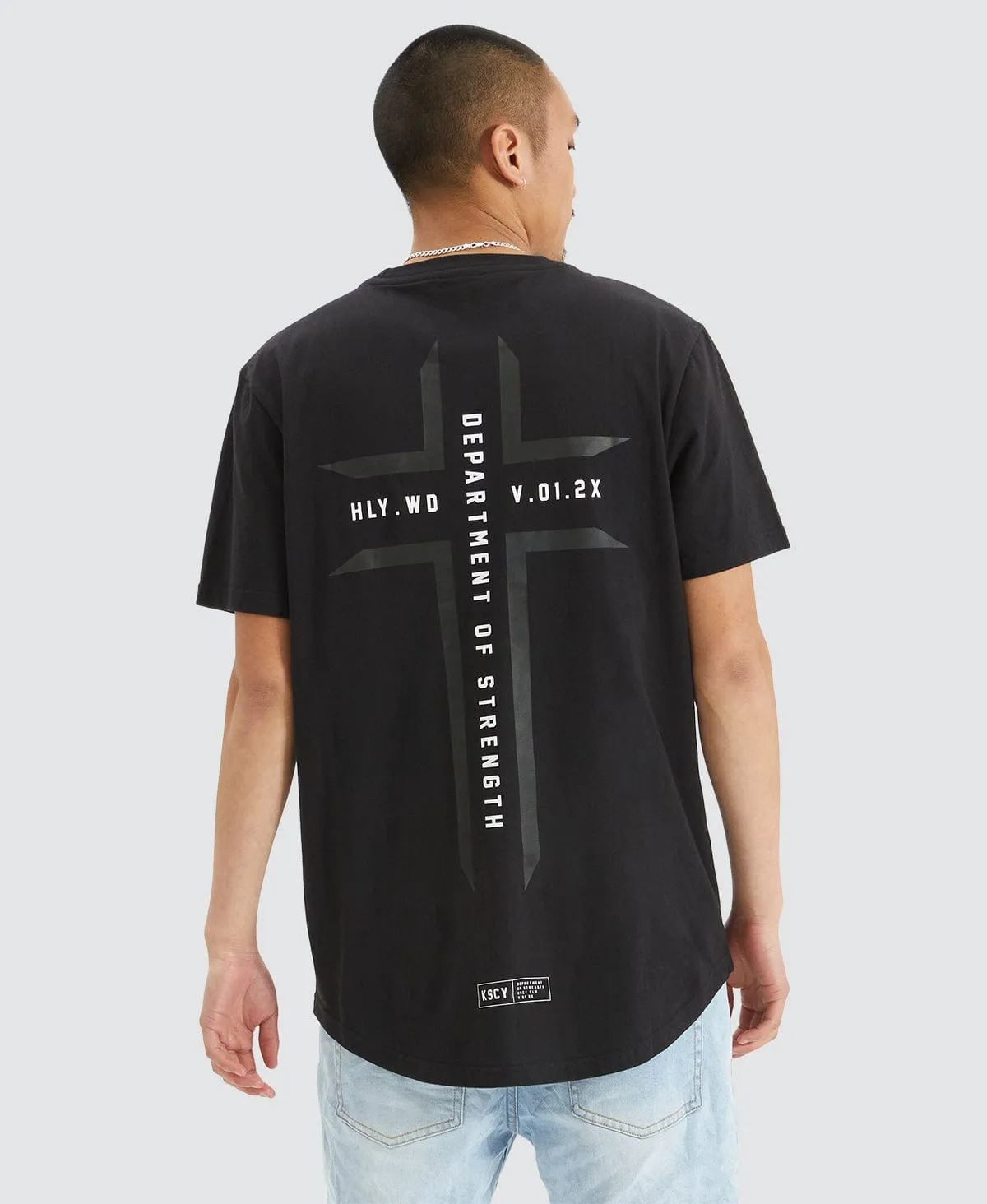 Avenham Dual Curved T-Shirt Jet Black sold by Neverland