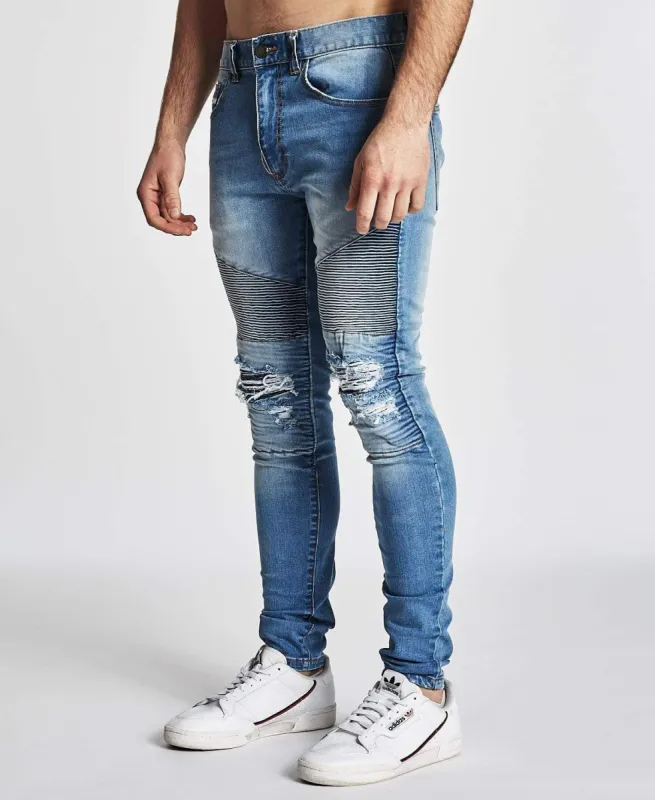 Combination Biker Jeans Arizona Blue sold by Neverland