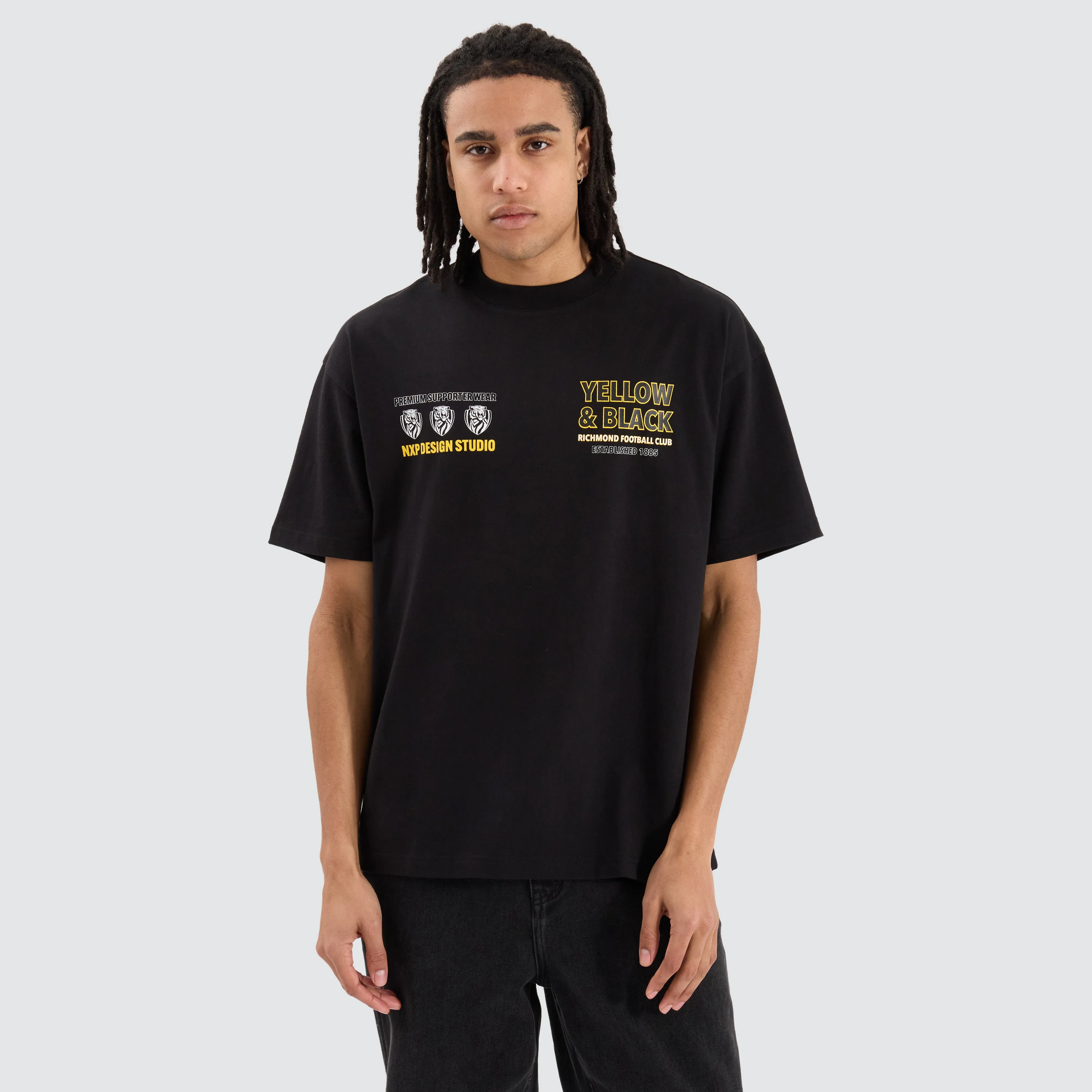 Richmond Tigers AFL Heavy Raptor Tee Jet Black sold by Neverland product image thumbnail 4