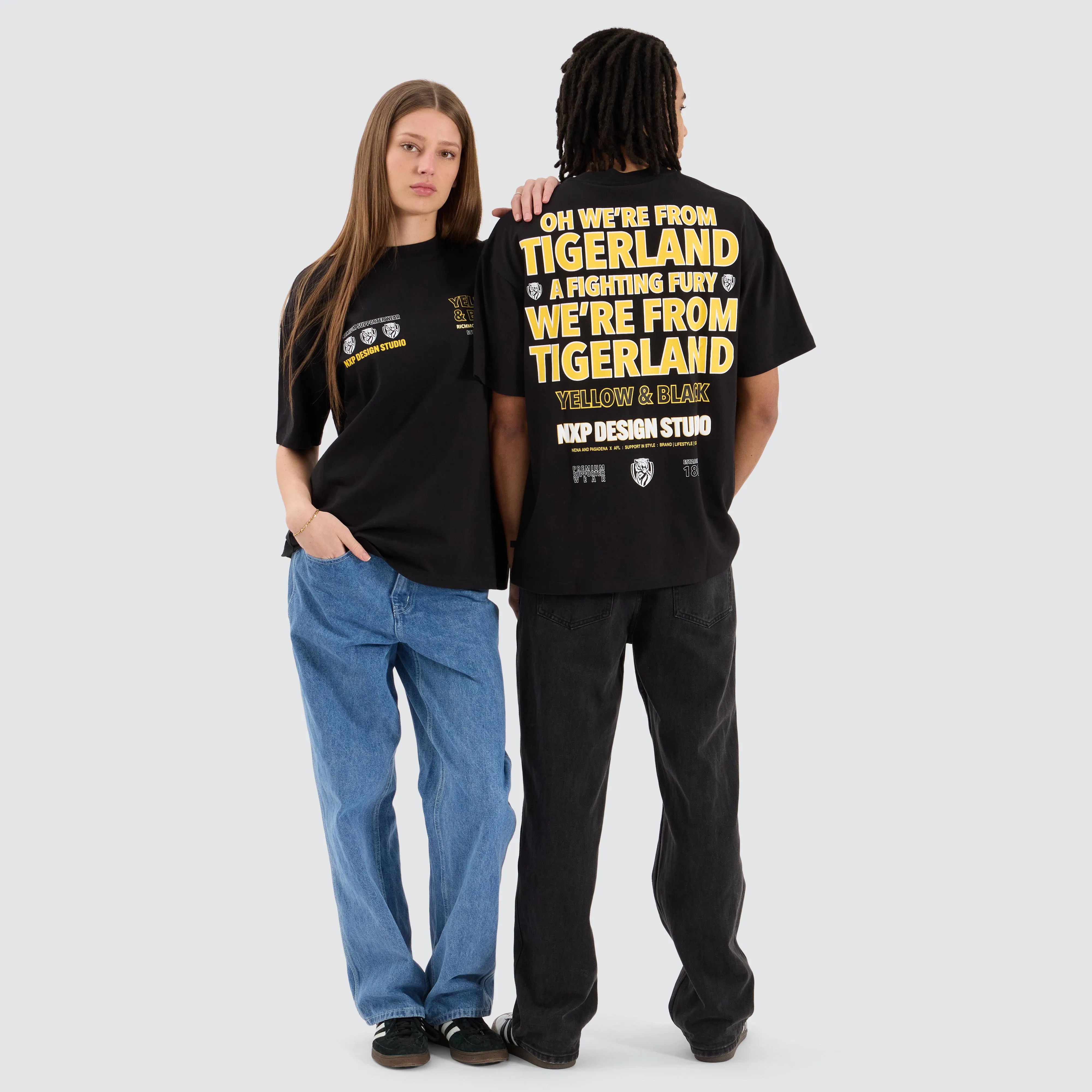 Richmond Tigers AFL Heavy Raptor Tee Jet Black sold by Neverland product image thumbnail 5