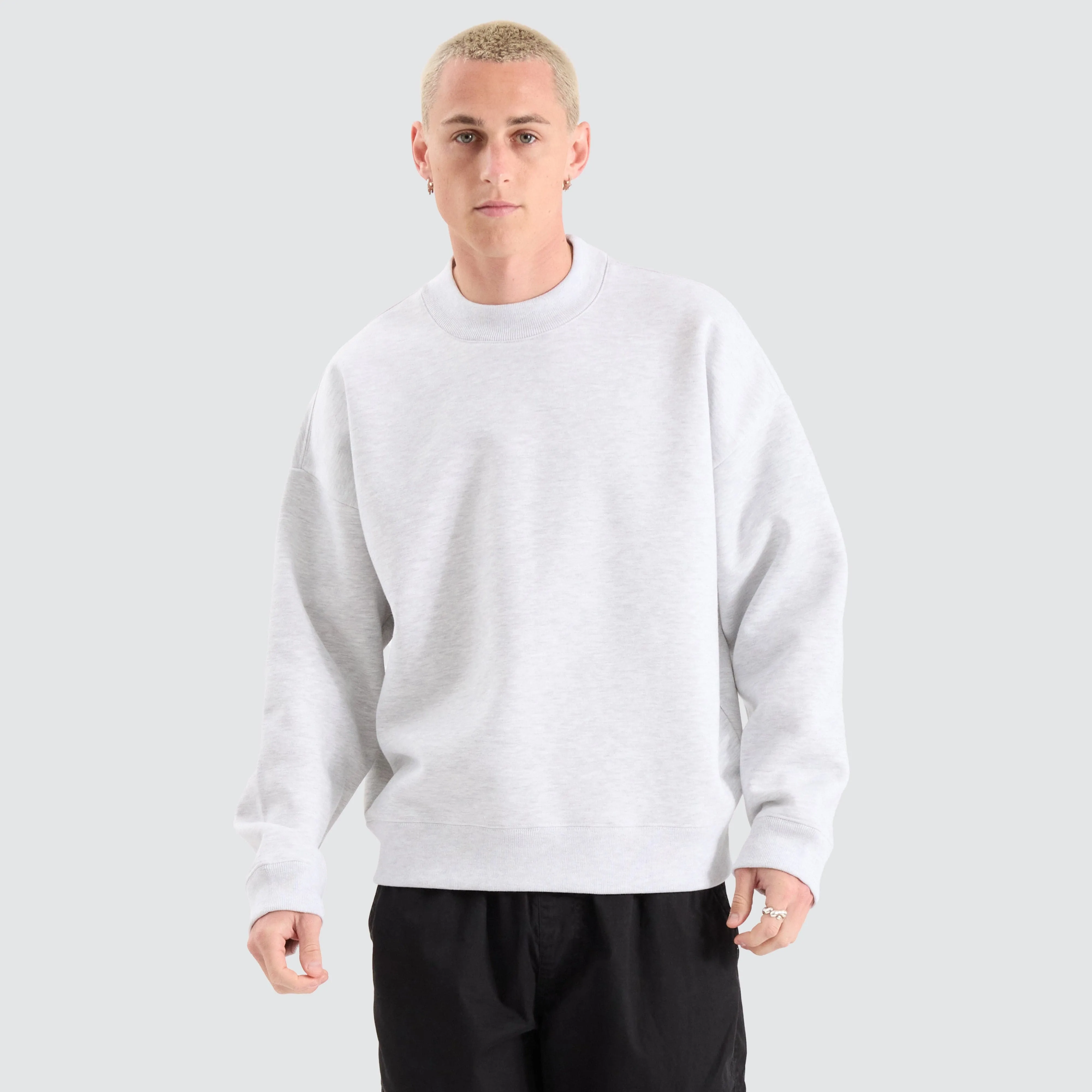 Tulsa Box Fit Sweater Snow Marle sold by Neverland product image thumbnail 4