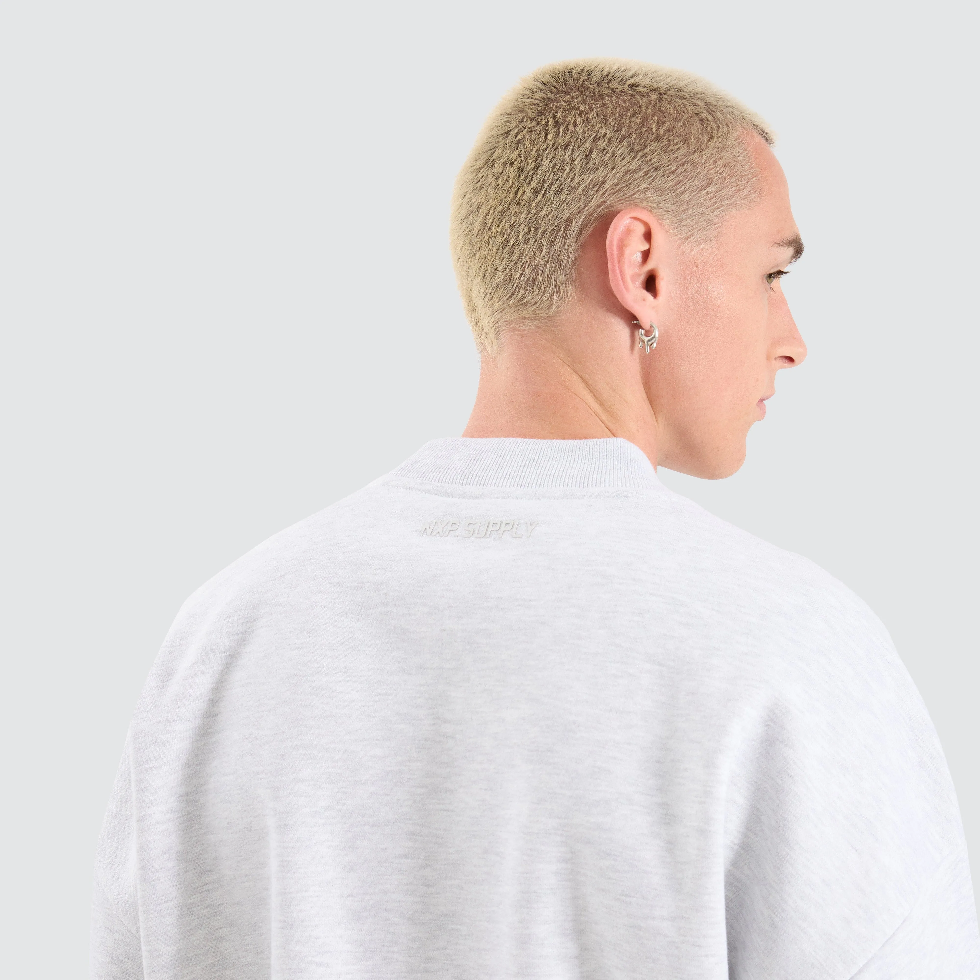 Tulsa Box Fit Sweater Snow Marle sold by Neverland product image thumbnail 5