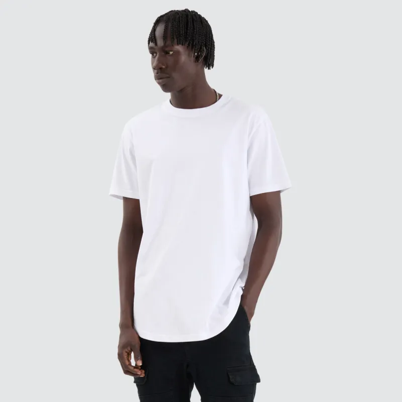 Prairie Dual Curved Tee Optical White sold by Neverland