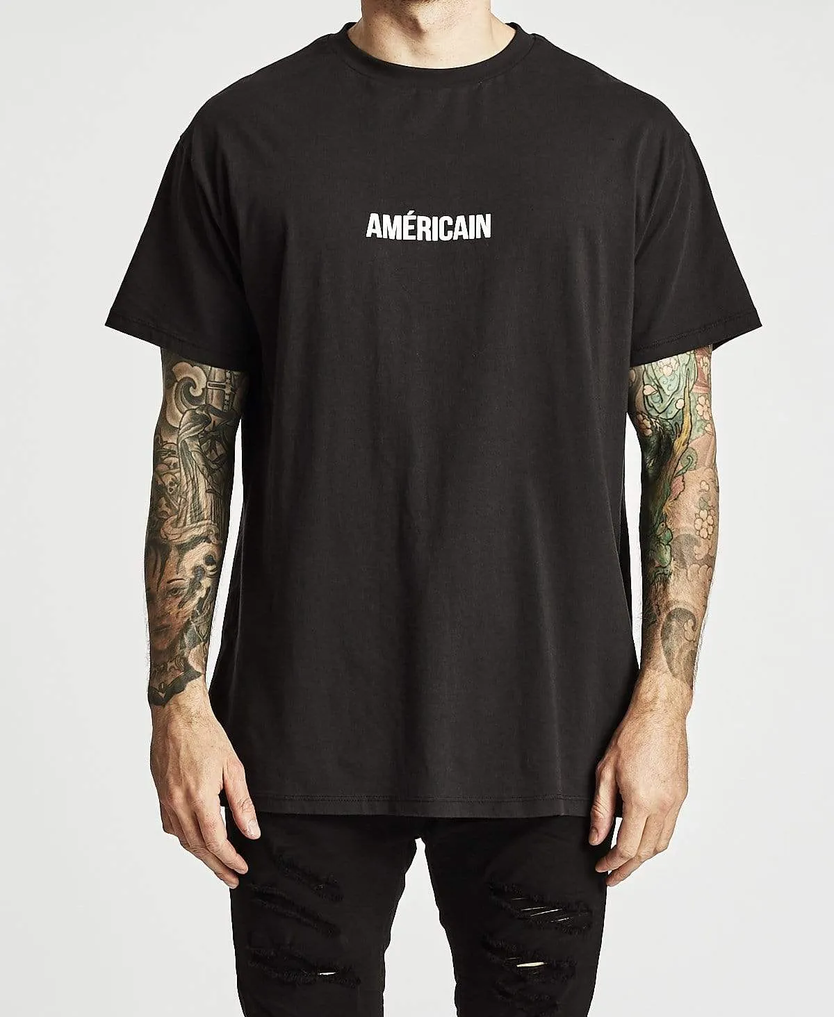 Intemporel Box Fit T-Shirt Jet Black sold by Neverland product image thumbnail 2