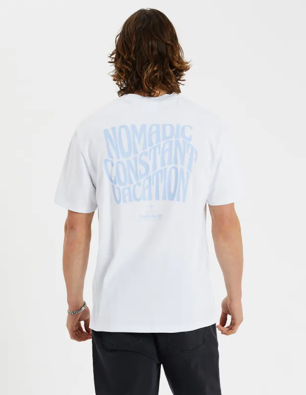 Exhale Relaxed Tee Optical White sold by Neverland
