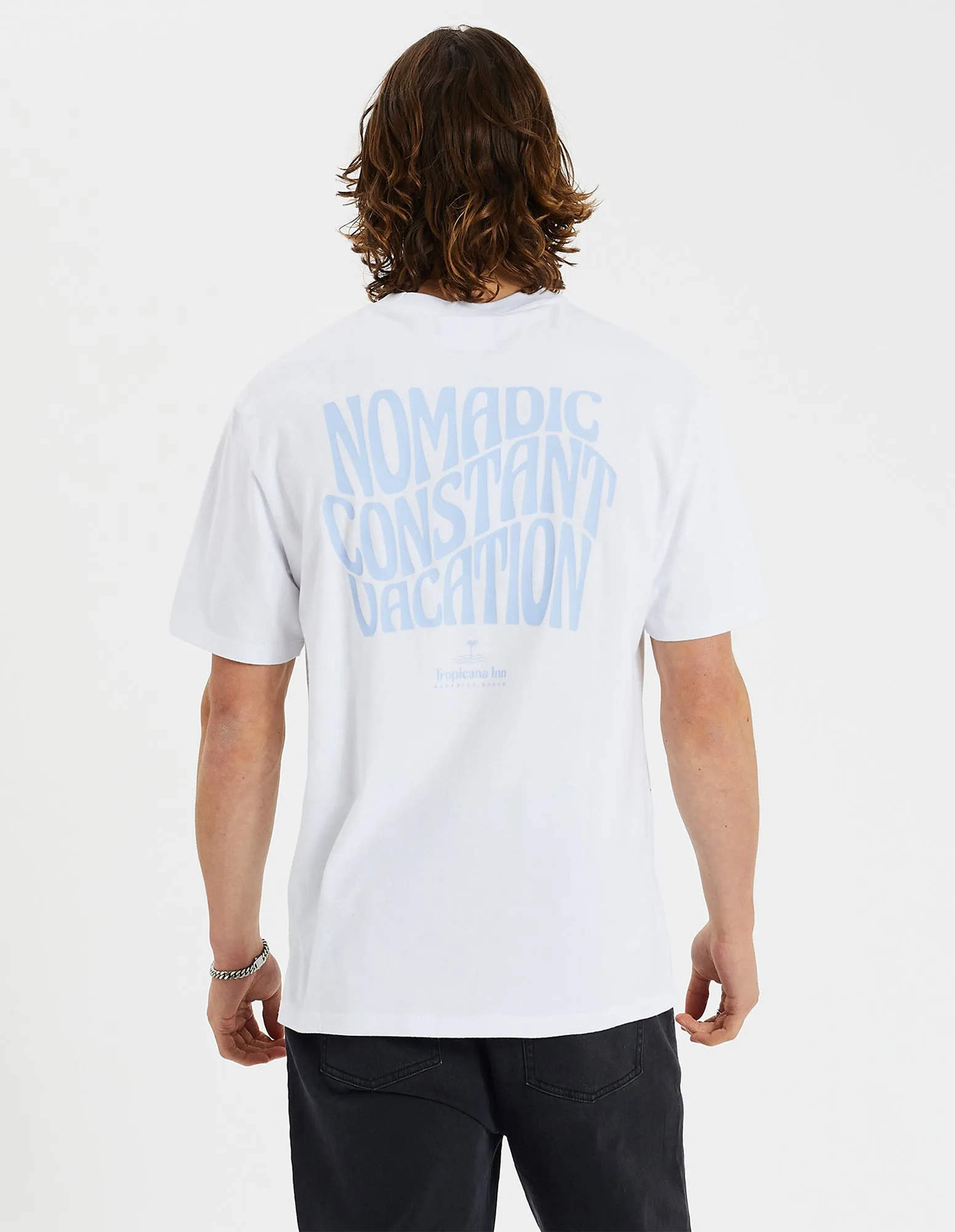 Exhale Relaxed Tee Optical White sold by Neverland