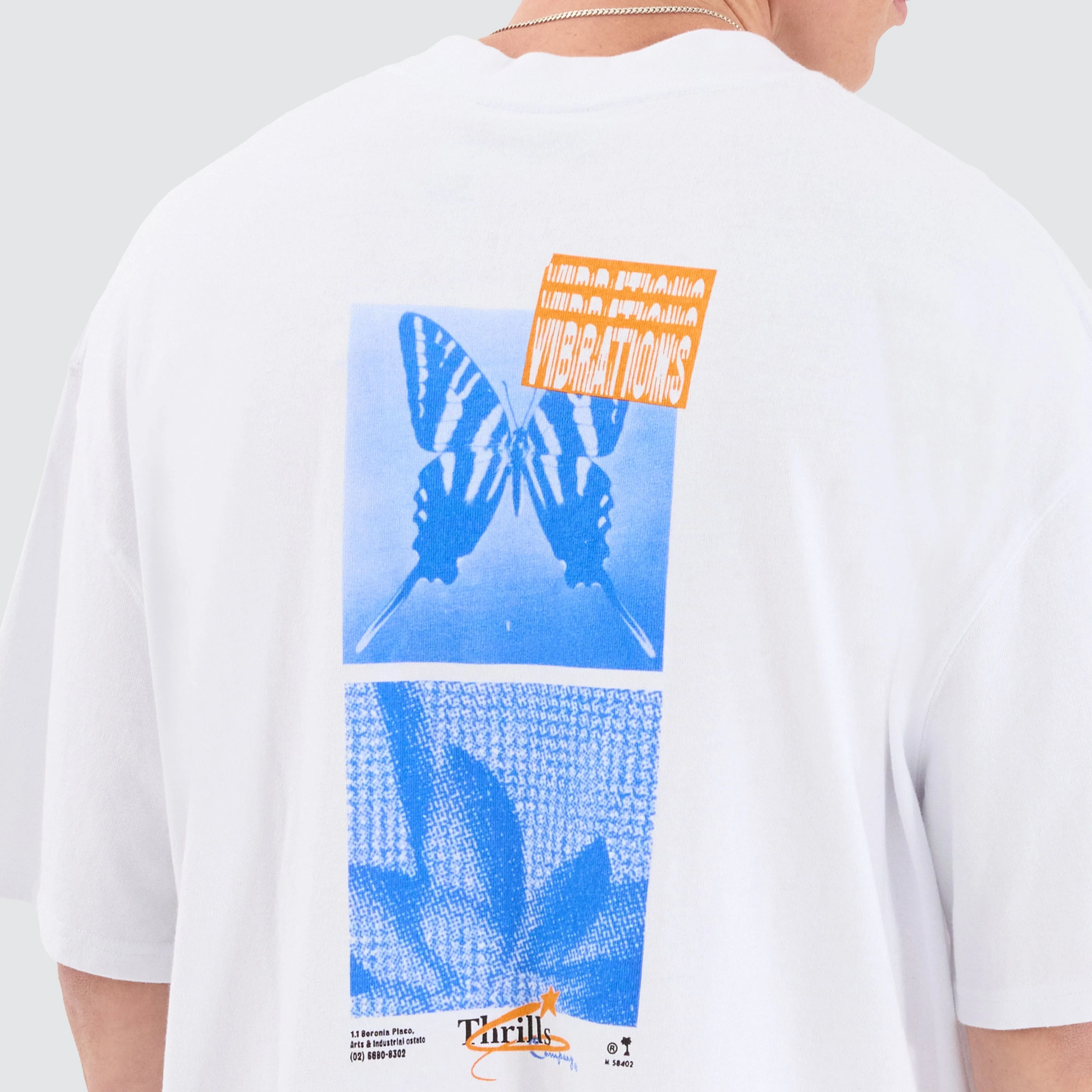 Earthdrone Box Fit Oversized Tee White sold by Neverland product image thumbnail 5